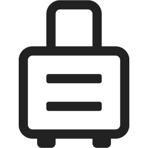 Icon suitcase rolling